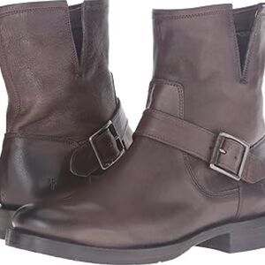 Frye sz 8.5 B Natalie Short Engineer brown boots great pre owned condition